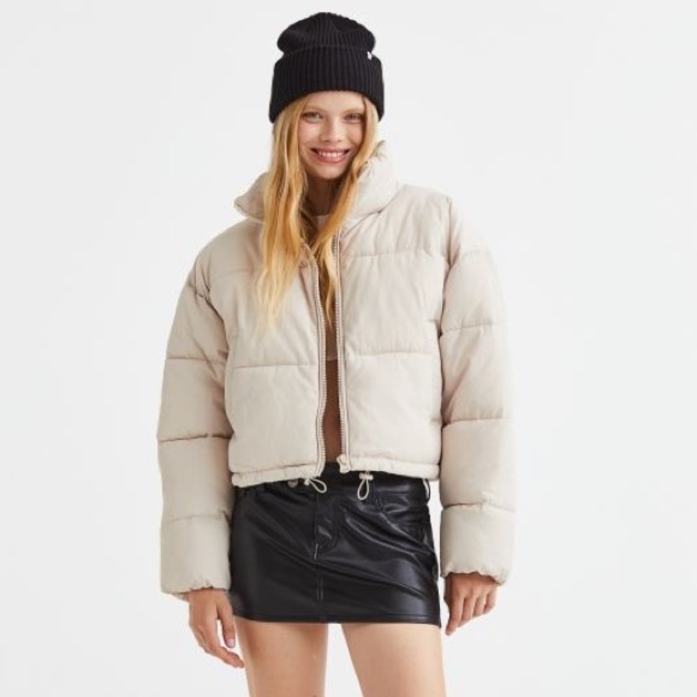 H&M Light Beige Puffer Jacket